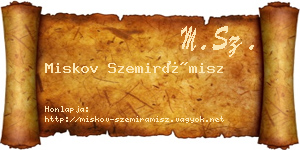 Miskov Szemirámisz névjegykártya